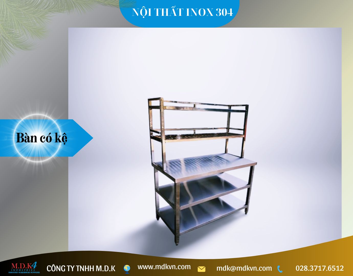 Bàn kệ inox 304